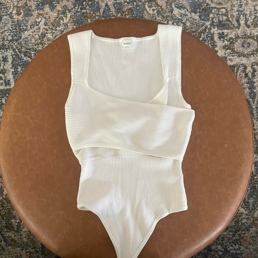 Abercrombie White Ribbed women’s  One Piece